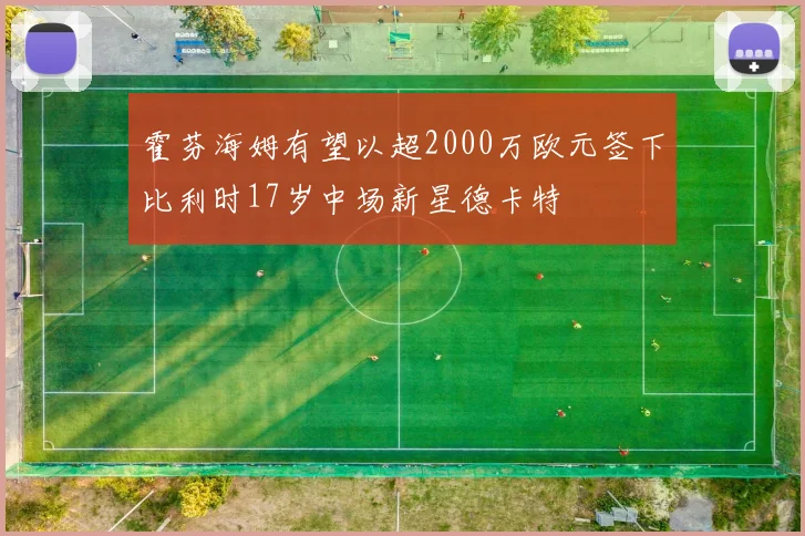 霍芬海姆有望以超2000万欧元签下比利时17岁中场新星德卡特